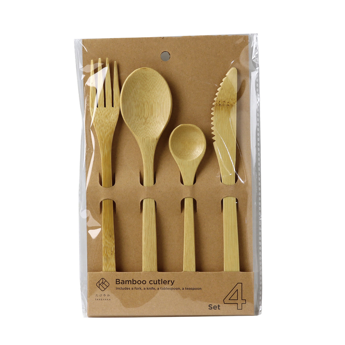 Bamboo Assorted Cutlery 4p Set - TAKEYAKA