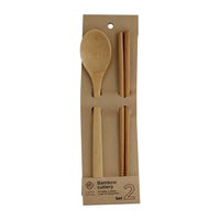Bamboo Cutlery Chopsticks & Spoon 2p Set - TAKEYAKA