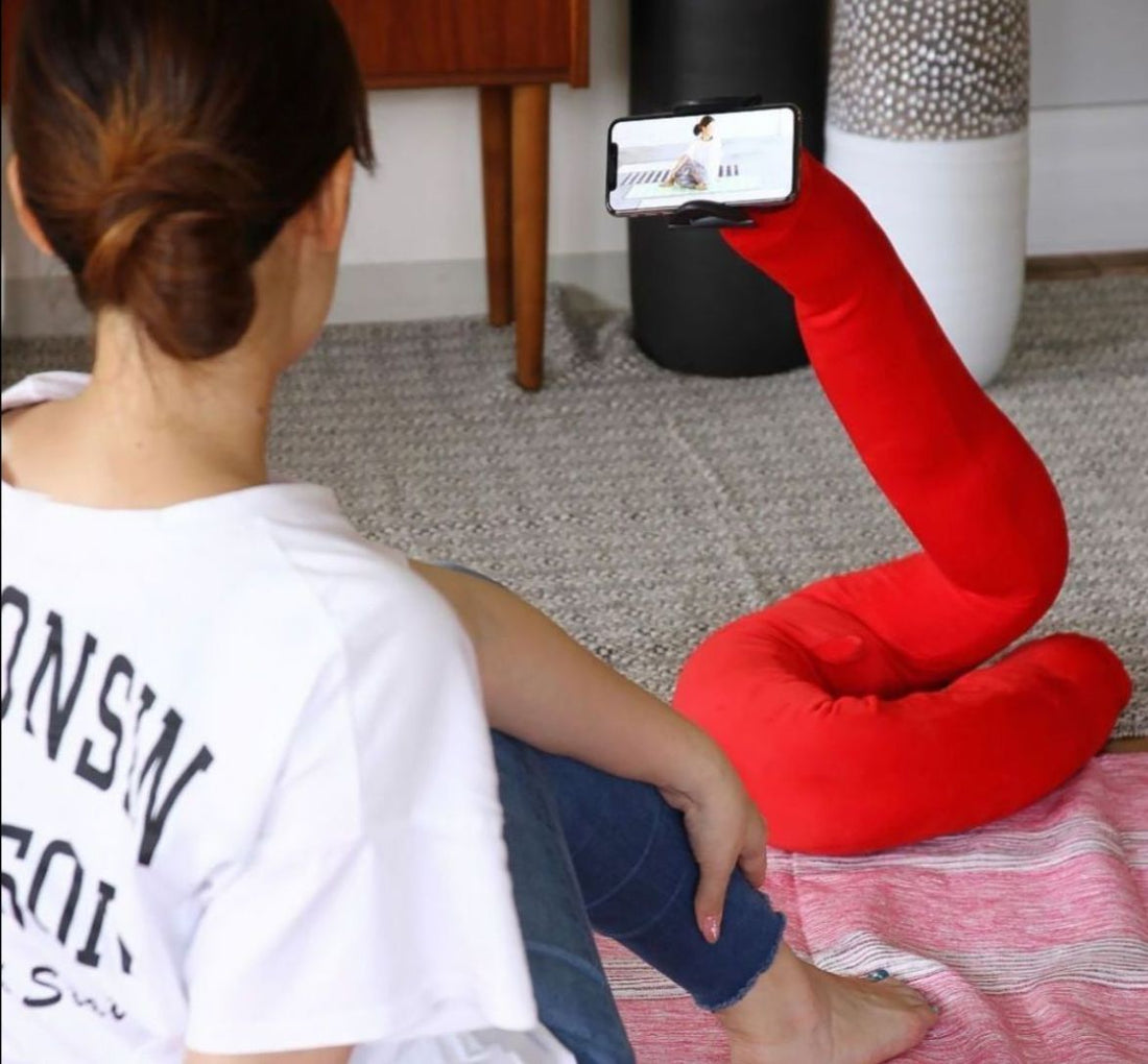 Mobile Pillow with Smartphone Holder - Micro Foam Beads Cushion
