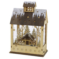 ERZ Wooden LED Chalet + Forest with Music Box