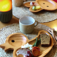 Wooden Dinnerware + Ceramic Mug Gift Set for Kids
