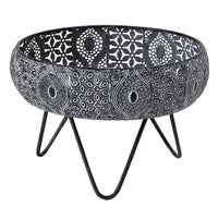 Moroccan Metal Basket with Stand: Small