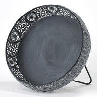 Moroccan Metal Basket with Stand: Large