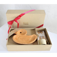 Wooden Dinnerware + Ceramic Mug Gift Set for Kids