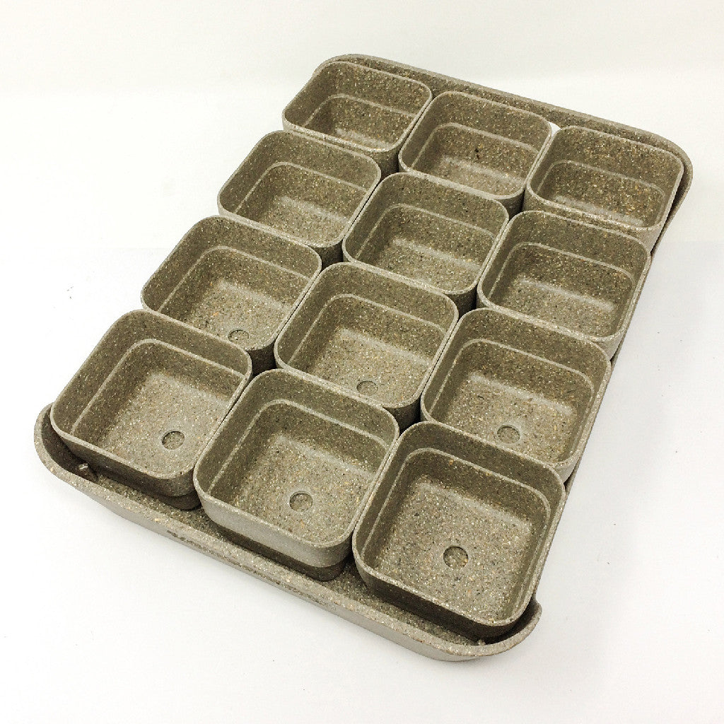 Eco Planter Herb - 12 Pots with Tray