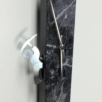 Pendulum Wall Clock Pillar - Marble Grey/ Coal Miner
