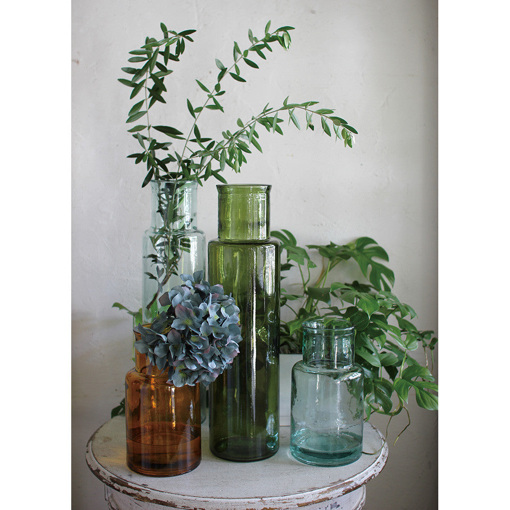 Flower Vase: Tall - 100% Recycled Glass Made in Valencia, Spain
