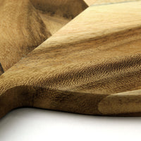 Acacia Herringbone Wooden Round Tray Large